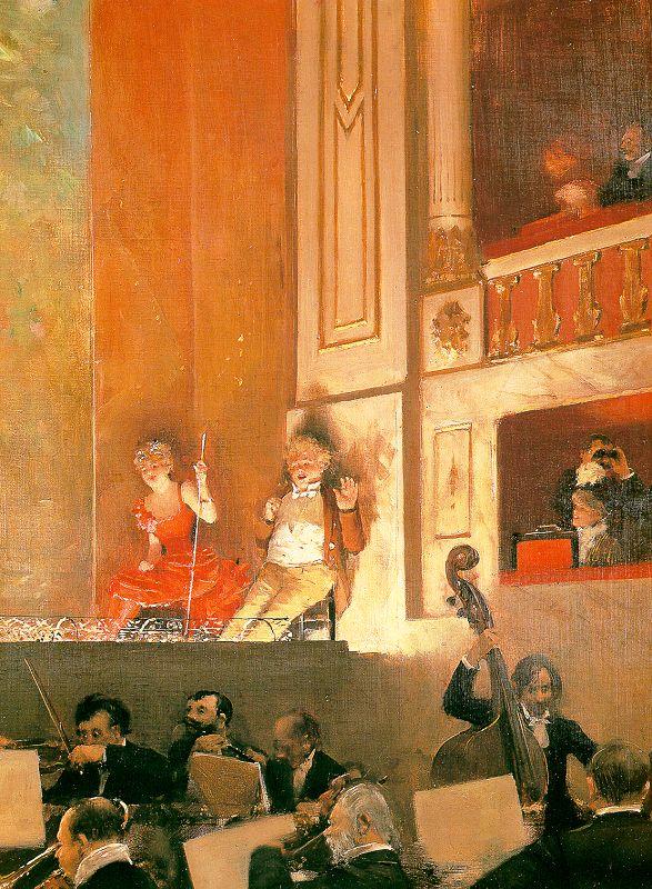 Jean Beraud Representation at the Theatre des Varietes china oil painting image